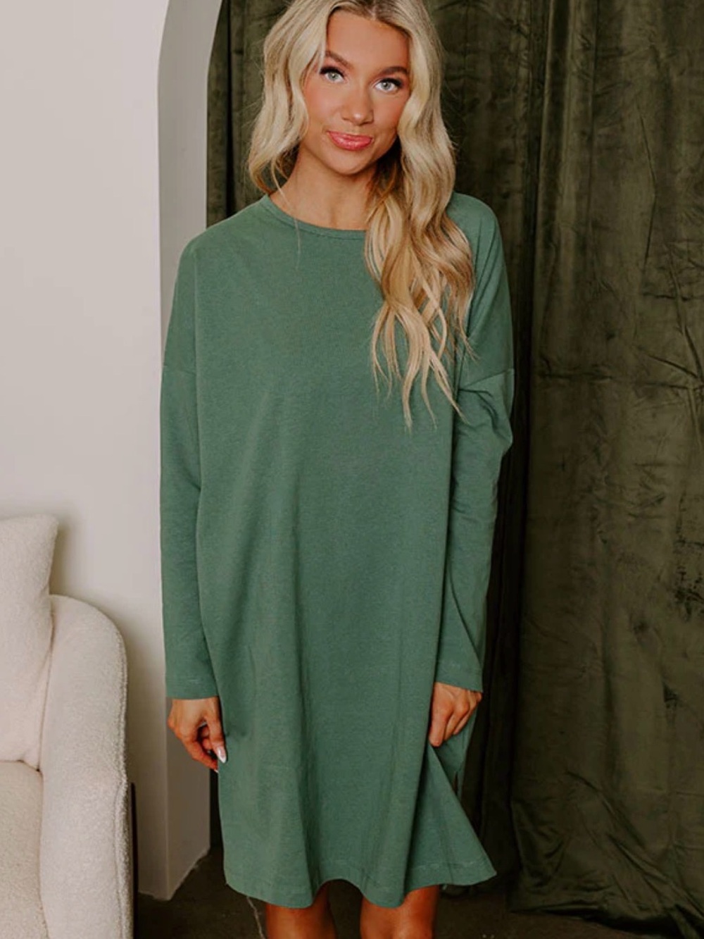 NO BRAND | stretchy midi dress